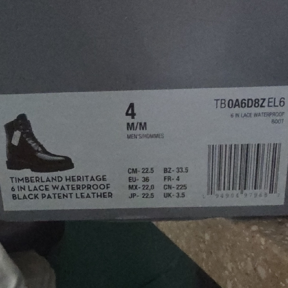 Timberland Heritage Black Patent Leather Boots
